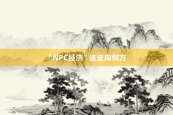 “NPC经济”该走向何方