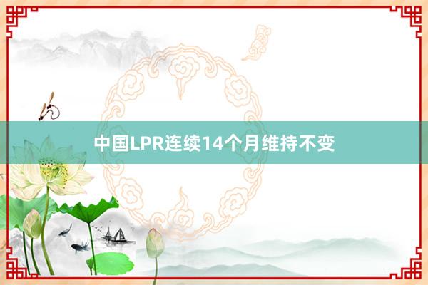 中国LPR连续14个月维持不变