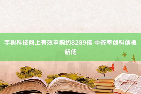 宇树科技网上有效申购约8289倍 中签率创科创板新低