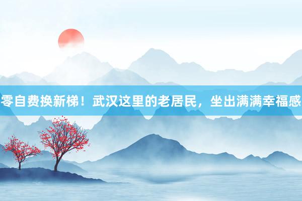 零自费换新梯!武汉这里的老居民,坐出满满幸福感