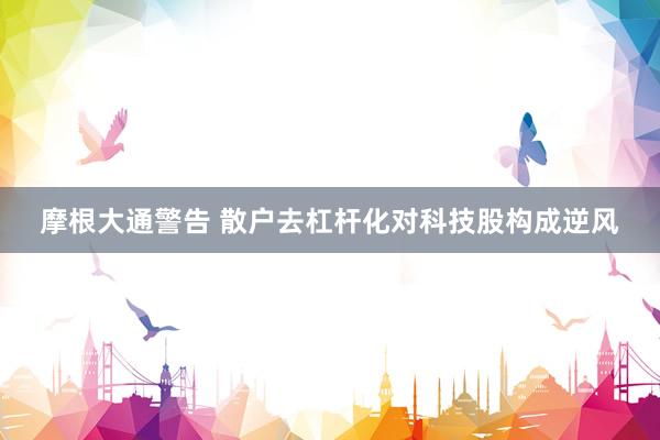 摩根大通警告 散户去杠杆化对科技股构成逆风