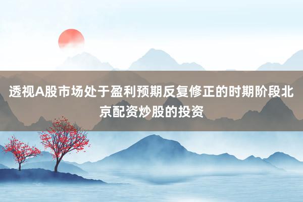 透视A股市场处于盈利预期反复修正的时期阶段北京配资炒股的投资