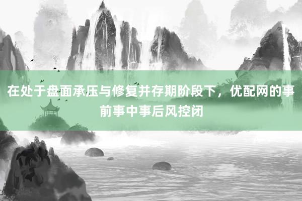 在处于盘面承压与修复并存期阶段下，优配网的事前事中事后风控闭