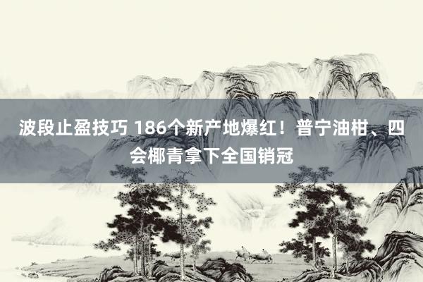 波段止盈技巧 186个新产地爆红！普宁油柑、四会椰青拿下全国销冠
